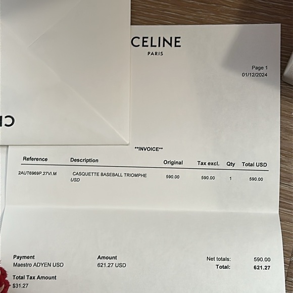 CELINE TRIOMPHE BASEBALL CAP IN COTTON - Picture 14 of 14